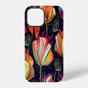 Colourful Flowers Plants Vintage Pattern iPhone 12 Case