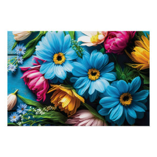 Colourful Flowers Poster