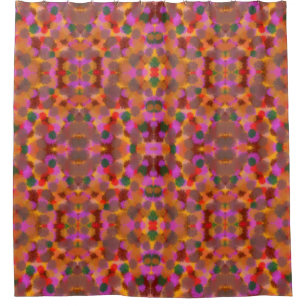Colourful flowers shower curtain