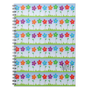 Colourful Flowers Spiral Notebook