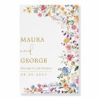 Colourful Flowers Spring Wildflower Wedding Welcom