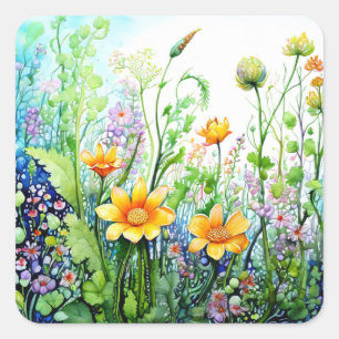 Colourful Flowers Stickers