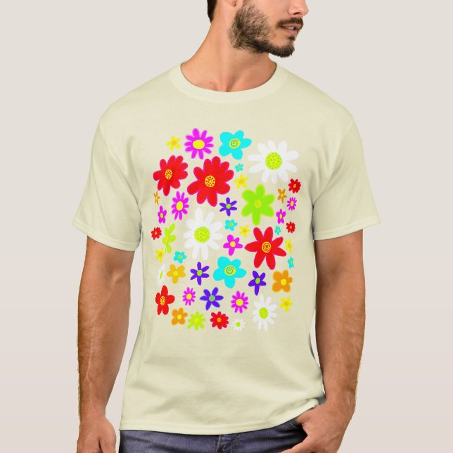 Colourful Flowers T-Shirt (Front)
