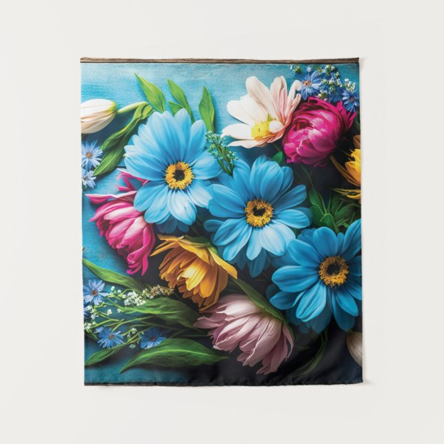 Colourful Flowers Tapestry (Front)