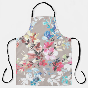 Colourful flowers, the leaves and flowers art desi apron