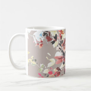 Colourful flowers, the leaves and flowers art desi coffee mug