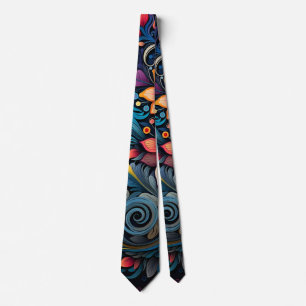 Colourful Flowers Tie