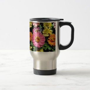 Colourful Flowers Travel Mug