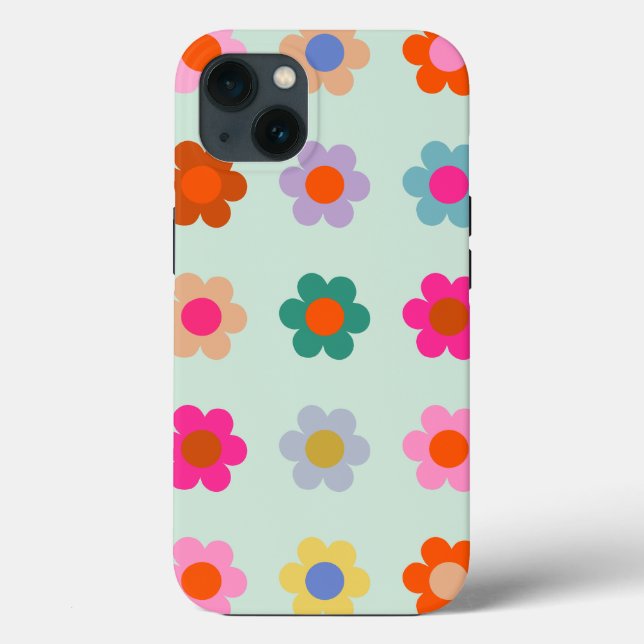 Colourful Flowers Vintage Floral Case-Mate iPhone Case (Back)