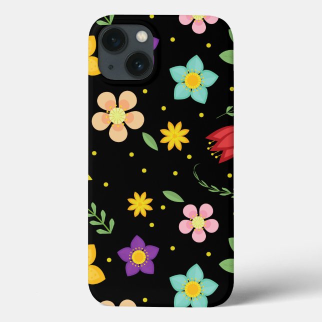  Colourful Flowers Watercolor Cute     Case-Mate iPhone Case (Back)
