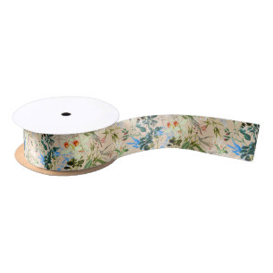 Colourful Flowers, Wild Flowers, Hibiscus, Orchid Satin Ribbon