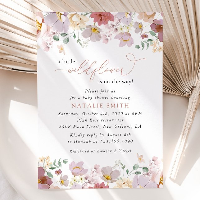 Colourful Flowers, Wildflowers, Boho, Baby Shower Invitation (Creator Uploaded)