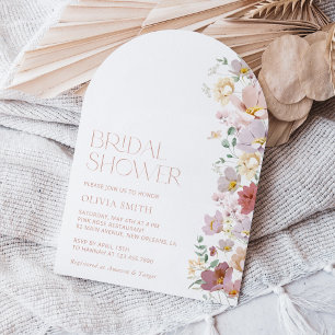 Colourful Flowers, Wildflowers, Boho, Bridal Showe Invitation