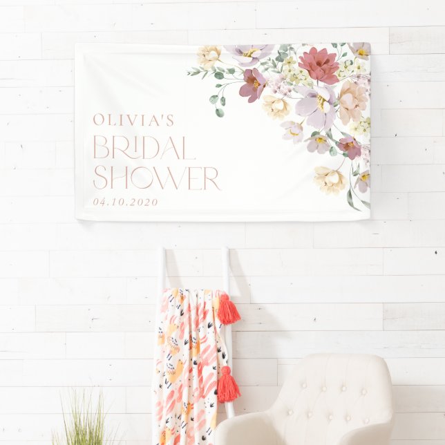 Colourful Flowers, Wildflowers, Bridal Welcome Banner (Insitu)