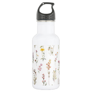 Colourful Flowers, Wildflowers, Garden Flowers 532 Ml Water Bottle