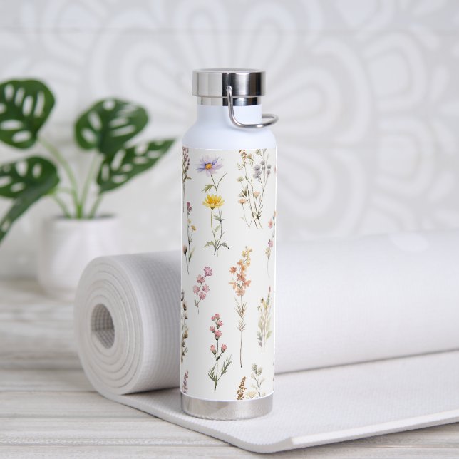 Colourful Flowers, Wildflowers, Garden Flowers Water Bottle (Yoga)