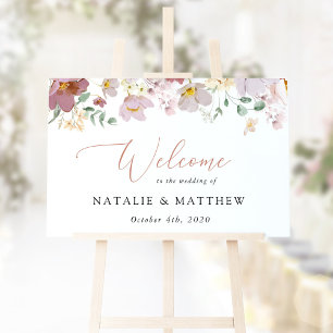 Colourful Flowers, Wildflowers, Wedding Welcome Poster