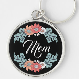 Colourful  Flowers  with Mum Keychain