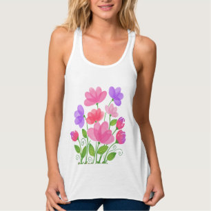 Colourful Flowers Wrap Singlet