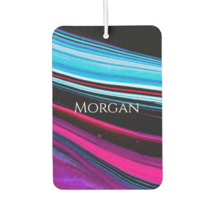Colourful Flowing Paint, DIY Name in White Car Air Freshener