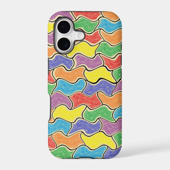 Colourful Fluctuations iPhone Case (Back)