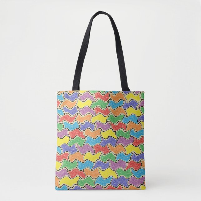 Colourful Fluctuations Tote Bag (Front)