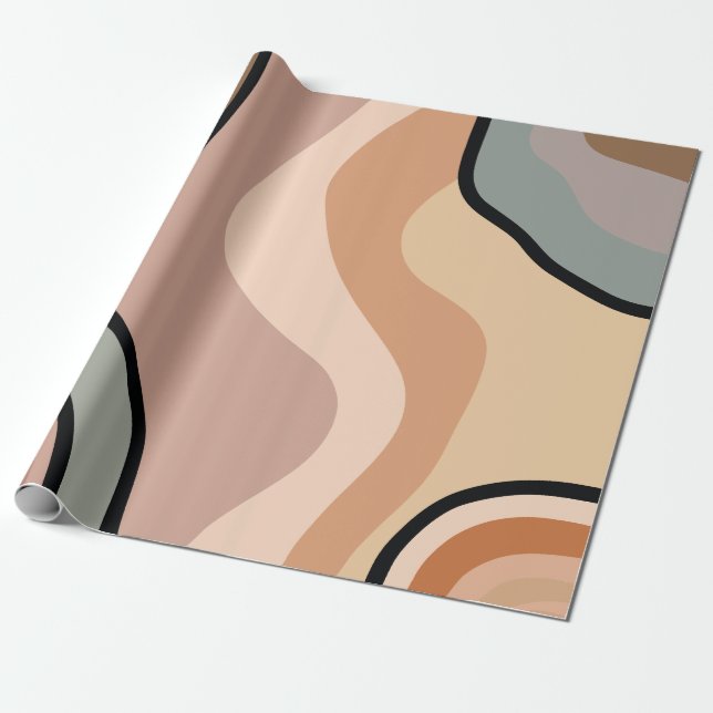 Colourful Fluid Abstract Art Wrapping Paper (Unrolled)