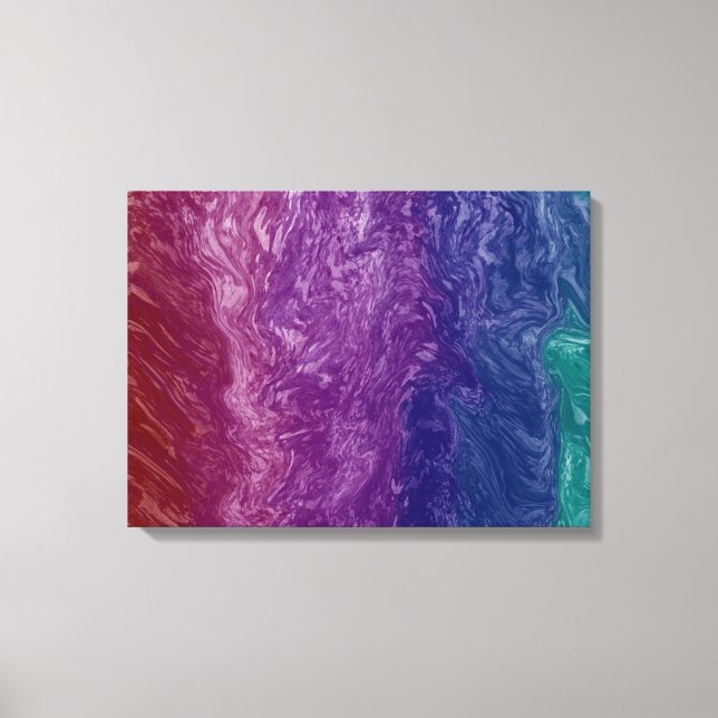 Colourful Fluid Art Canvas Print (Front)