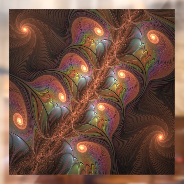 Colourful Fluorescent Abstract Trippy Brown Fracta (Sheet 2)
