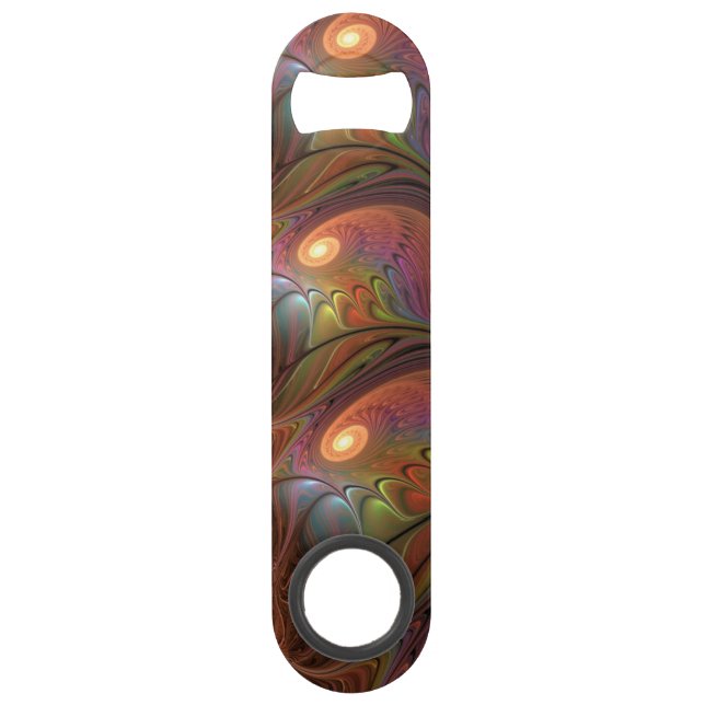 Colourful Fluorescent Abstract Trippy Brown Fracta (Front)