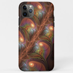 Colourful Fluorescent Abstract Trippy Brown Fracta Case-Mate iPhone Case
