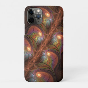 Colourful Fluorescent Abstract Trippy Brown Fracta Case-Mate iPhone Case