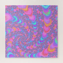 Colourful Fluorescent Trippy Fractal Spiral
