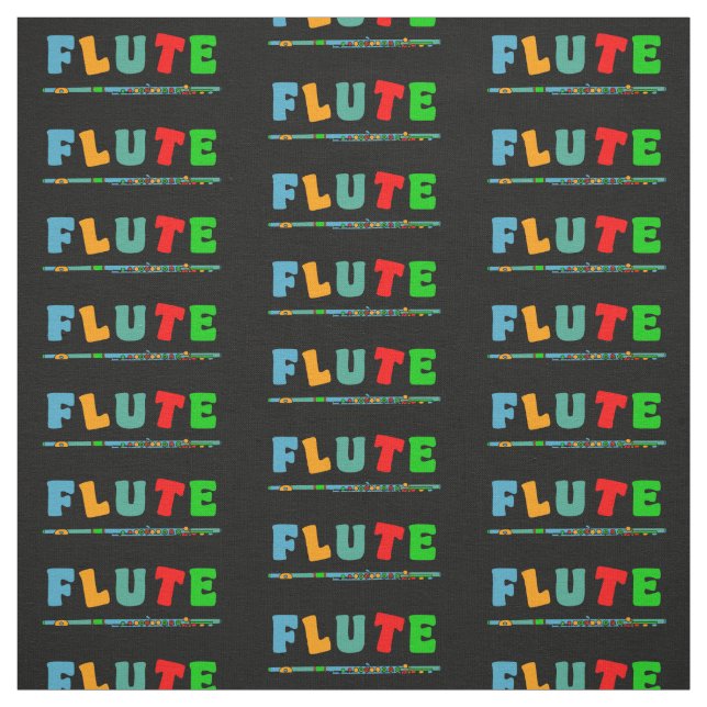 Colourful Flute Fabric (Swatch)