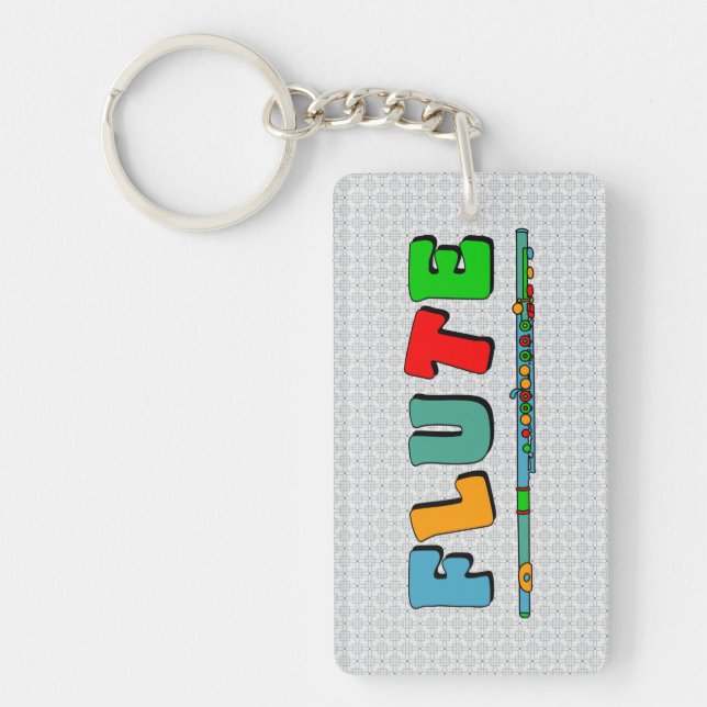 Colourful Flute Key Ring (Front)