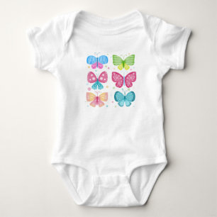 Colourful Flutter Friends Baby Bodysuit