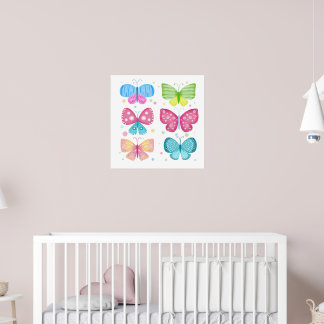 Colourful Flutter Friends Poster