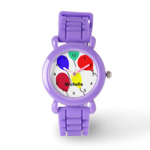 Colourful Flying Balloons PERSONALIZE Name Watch