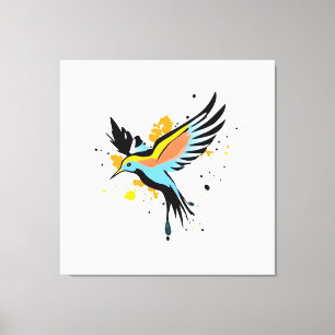 Colourful Flying Bird Wall Art