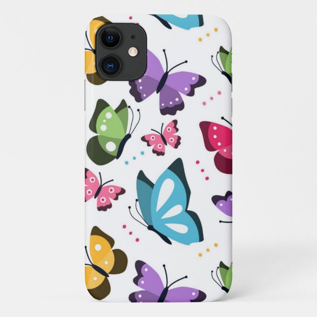 Colourful Flying Butterflies Case-Mate iPhone Case (Back)