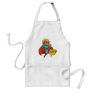 Colourful Flying Super Mum Standard Apron