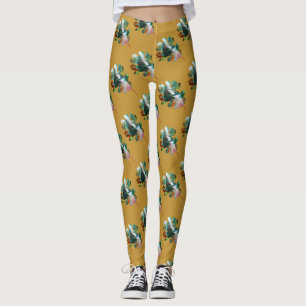 Colourful Foliage Autumn Leaf Art Custom Leggings