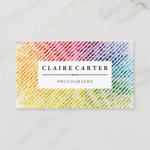 Colourful Foliage Pattern Natural Business Card