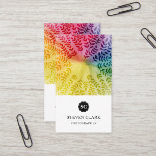Colourful Foliage Pattern   Natural Business Card