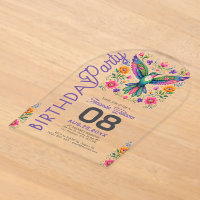 Colourful Folk Art Hummingbird Birthday Party