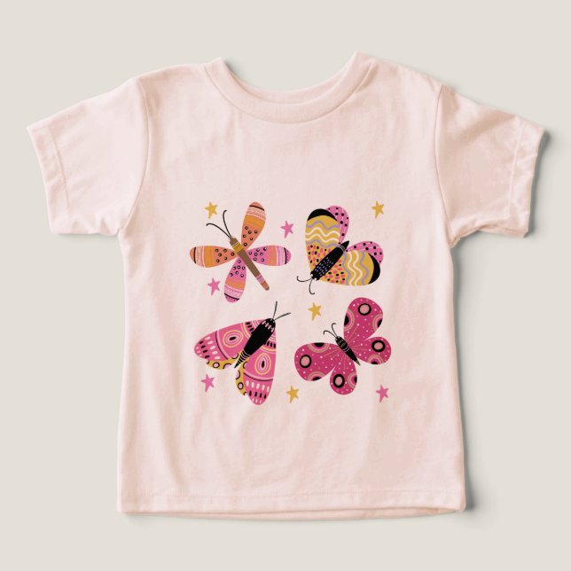 Colourful Folk Art Style Butterflies (Design Front)