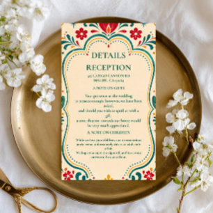 Colourful Folk Botanical Mexican Enclosure Card