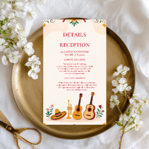 Colourful Folk Floral Elegant Mexican Enclosure Card