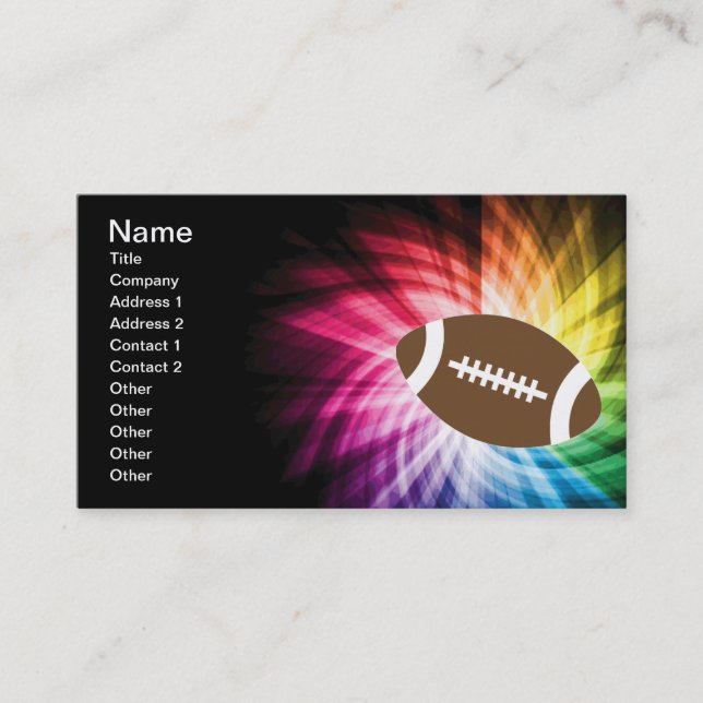 Colourful Football Business Card (Front)