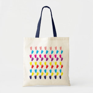 Colourful Footprints  Tote Bag
